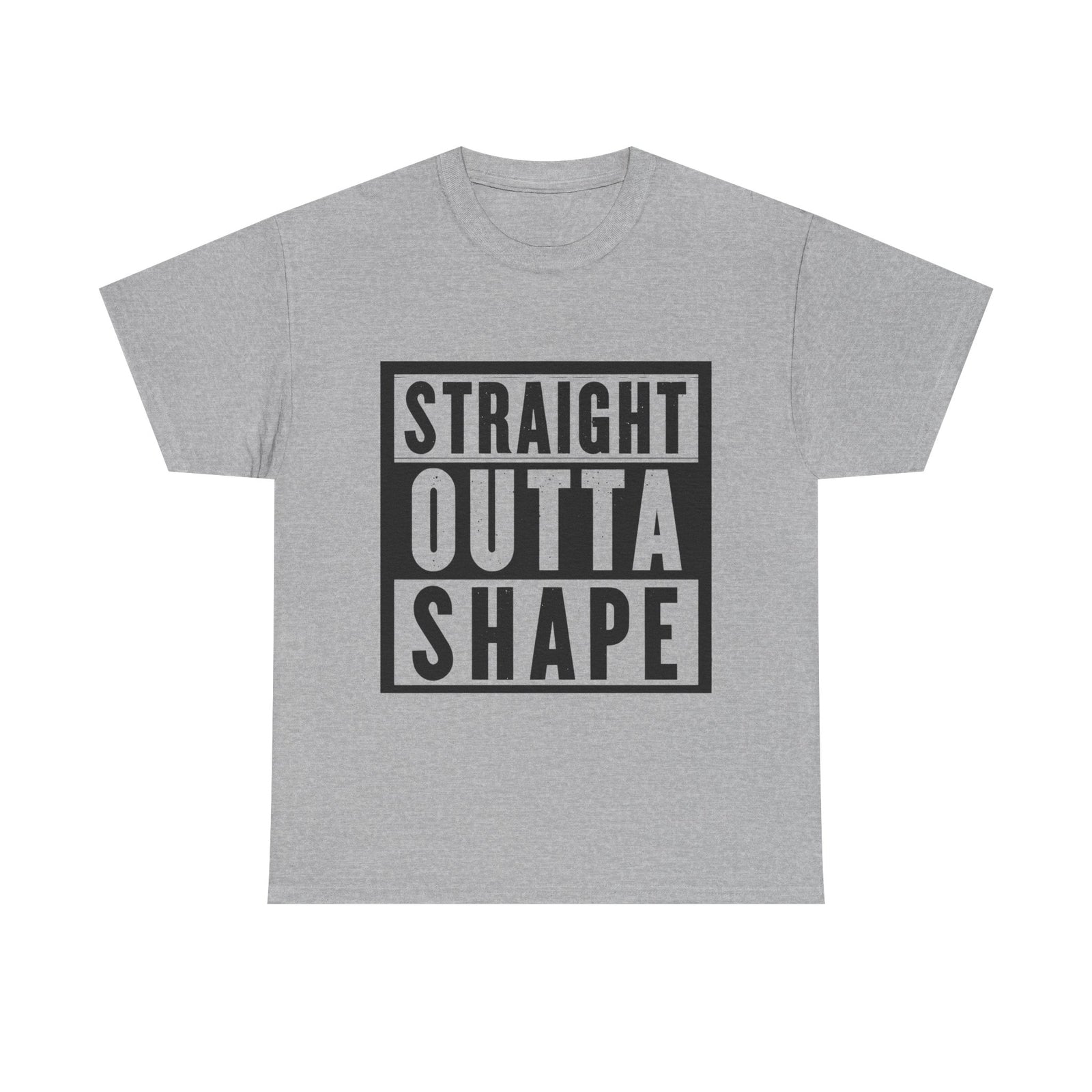 Womans Straight Outta Shape Shirt Funny Gym T Shirt Fitness Lovers Workout Gift