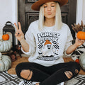Womans Halloween Sweatshirt I Ghost People All Year Round Funny Spooky Season 