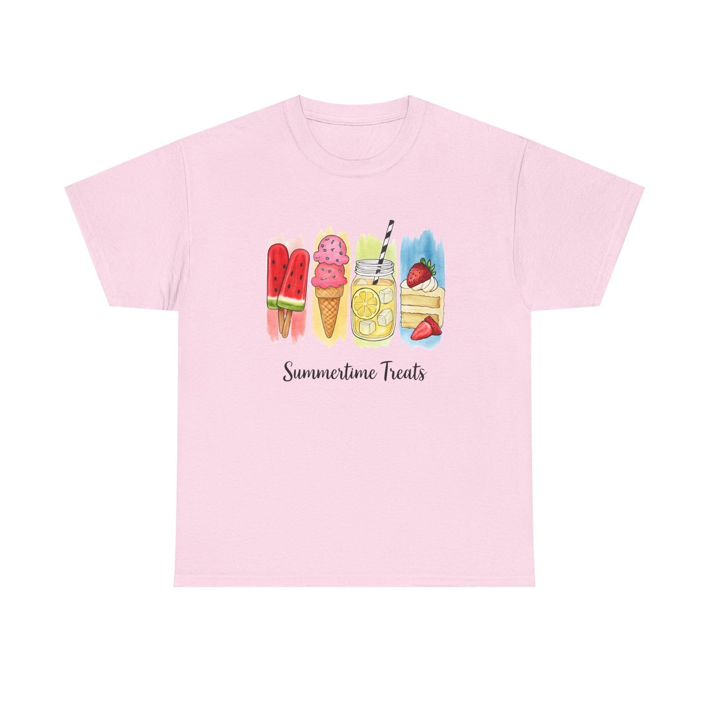 Womens Summertime Treats T Shirt Cute Summer Ice Cream & Popsicle Shirt