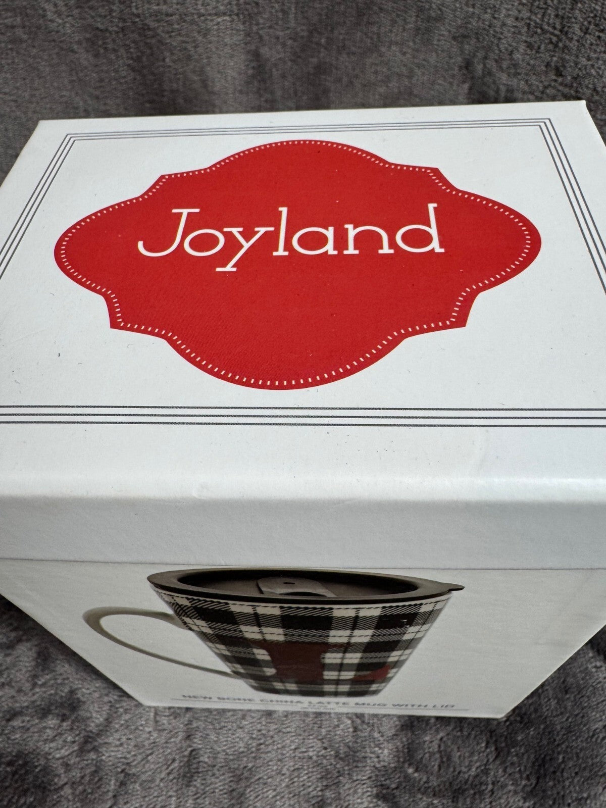 Plaid Latte Mug With Lid By Joyland - Dishwasher & Microwave Safe - 16 Oz Capaci