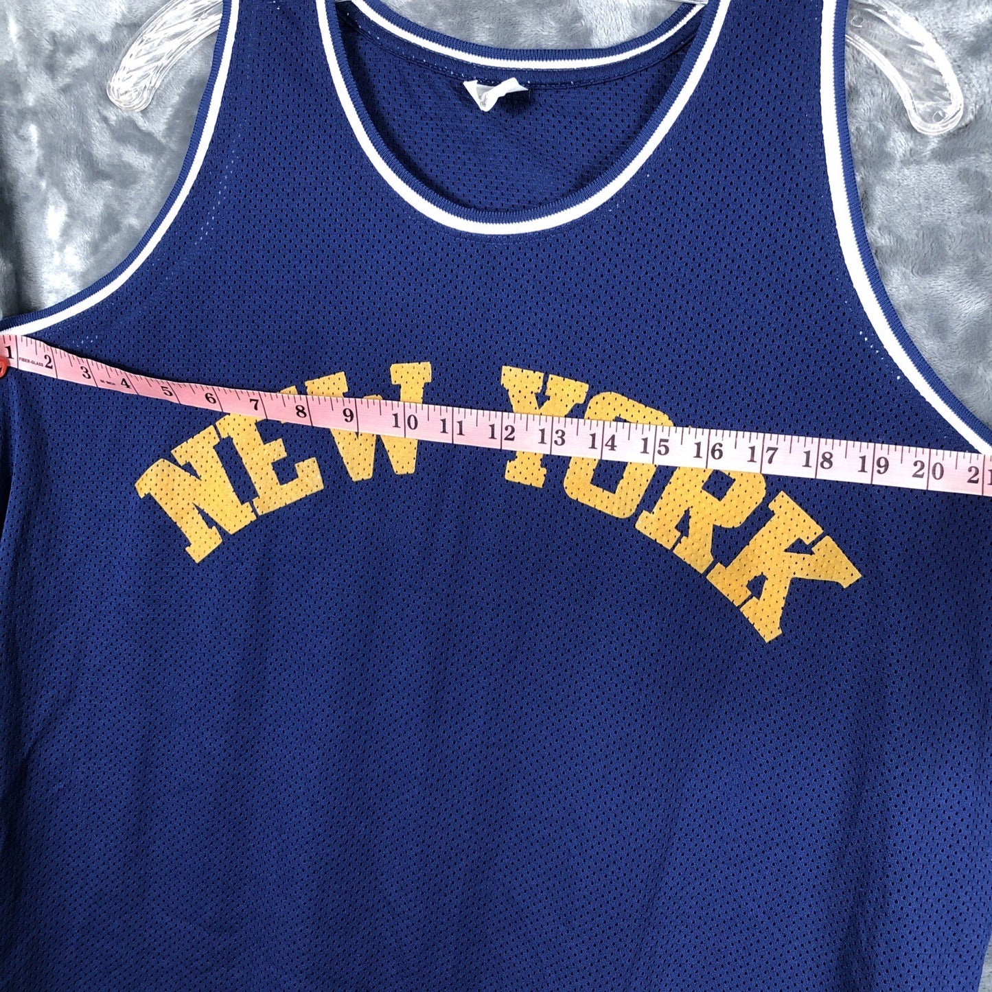 Mens Tank Top New York Jersey Blue Mens Size Large Shirt
