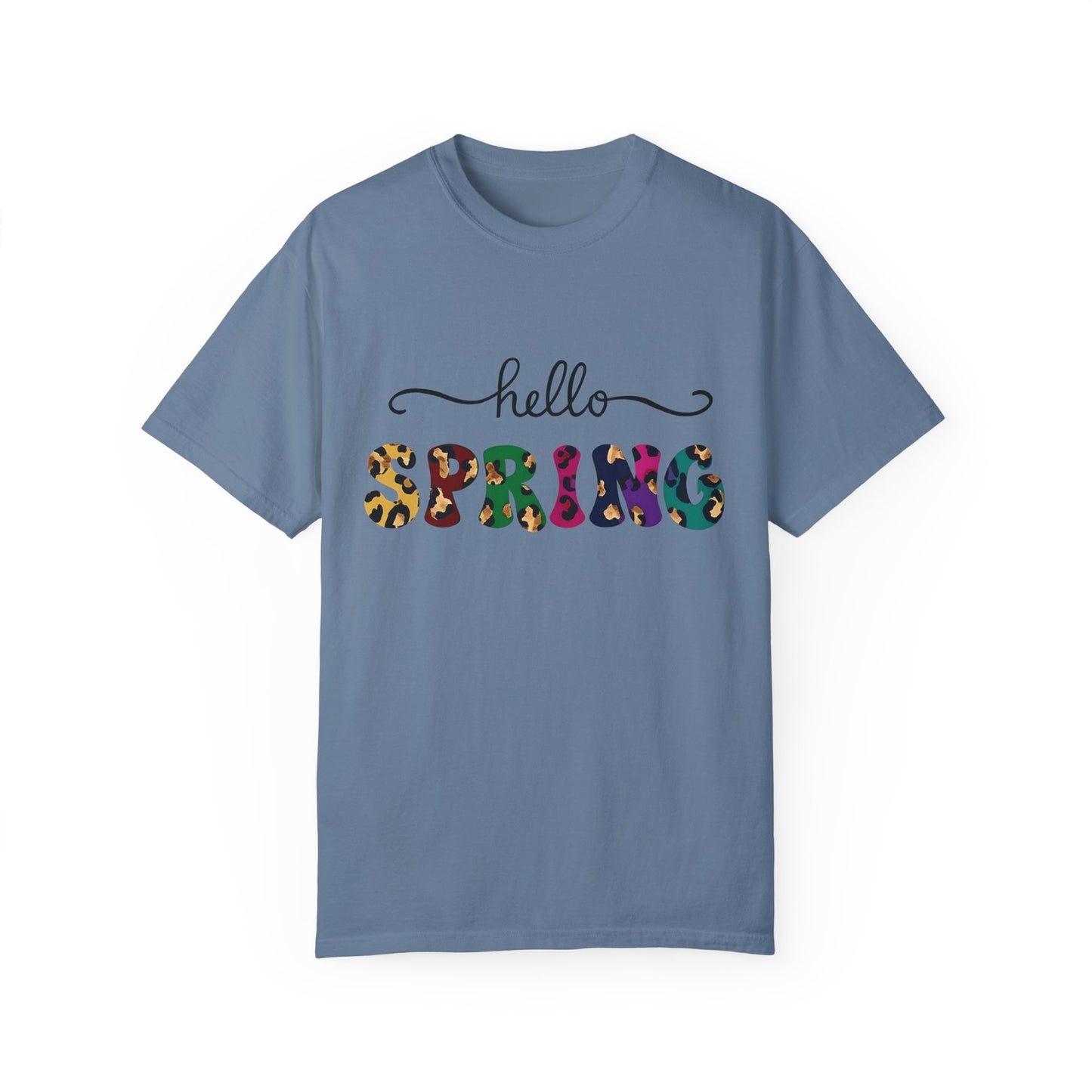Womans Summer Shirt Hello Spring T-Shirt Pastel Colors Casual Oversized Fit Top