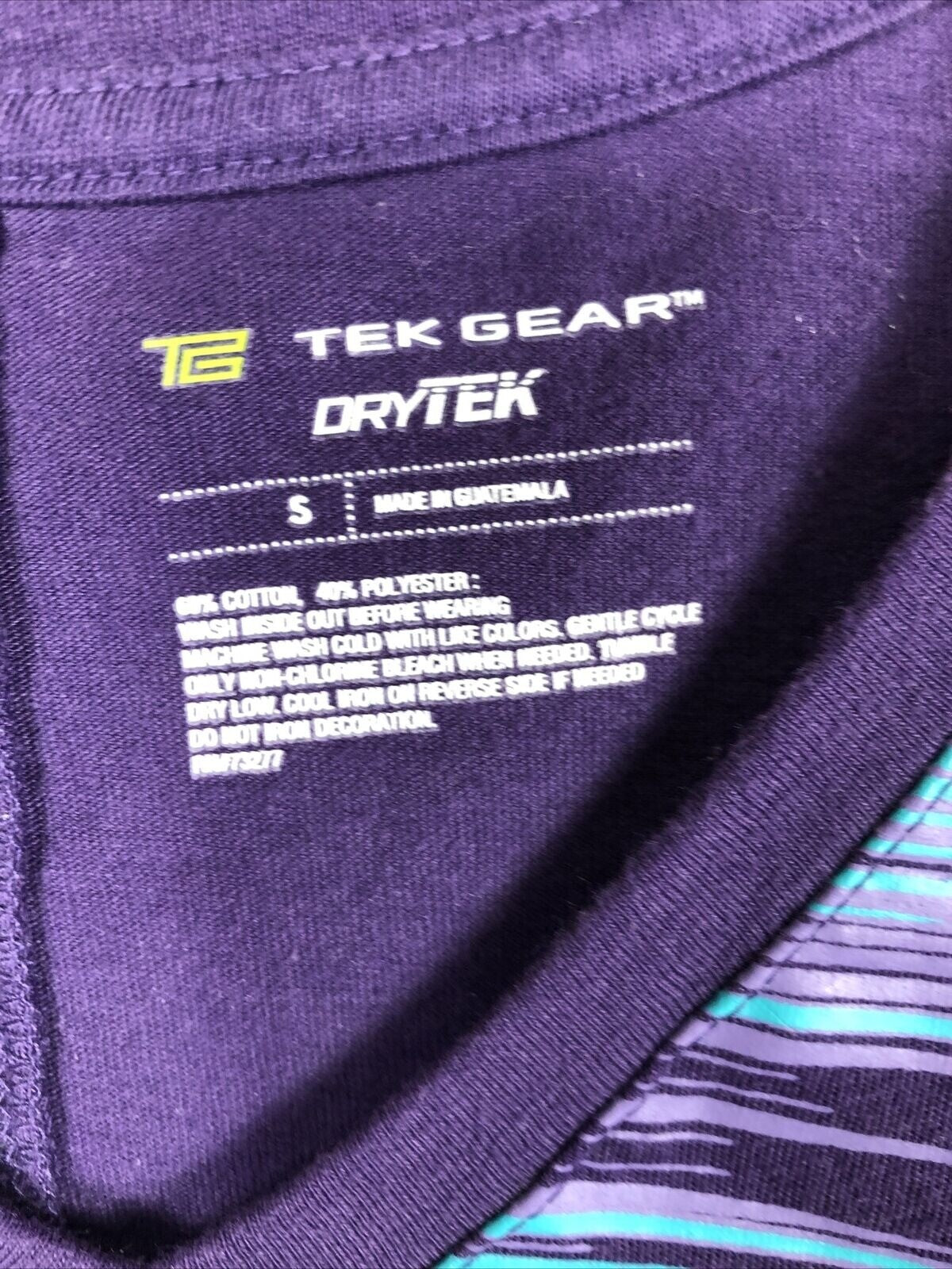 Tel Gear Womans Shirt Purple Teal Top Women’s Size Small T Shirt