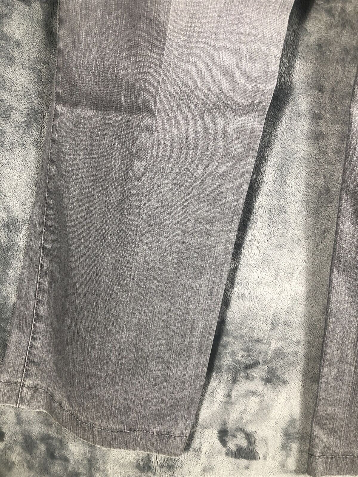 Jacky Vanilia Becky Woman's Gray Denim Trouser Pants Size 14 With Zip