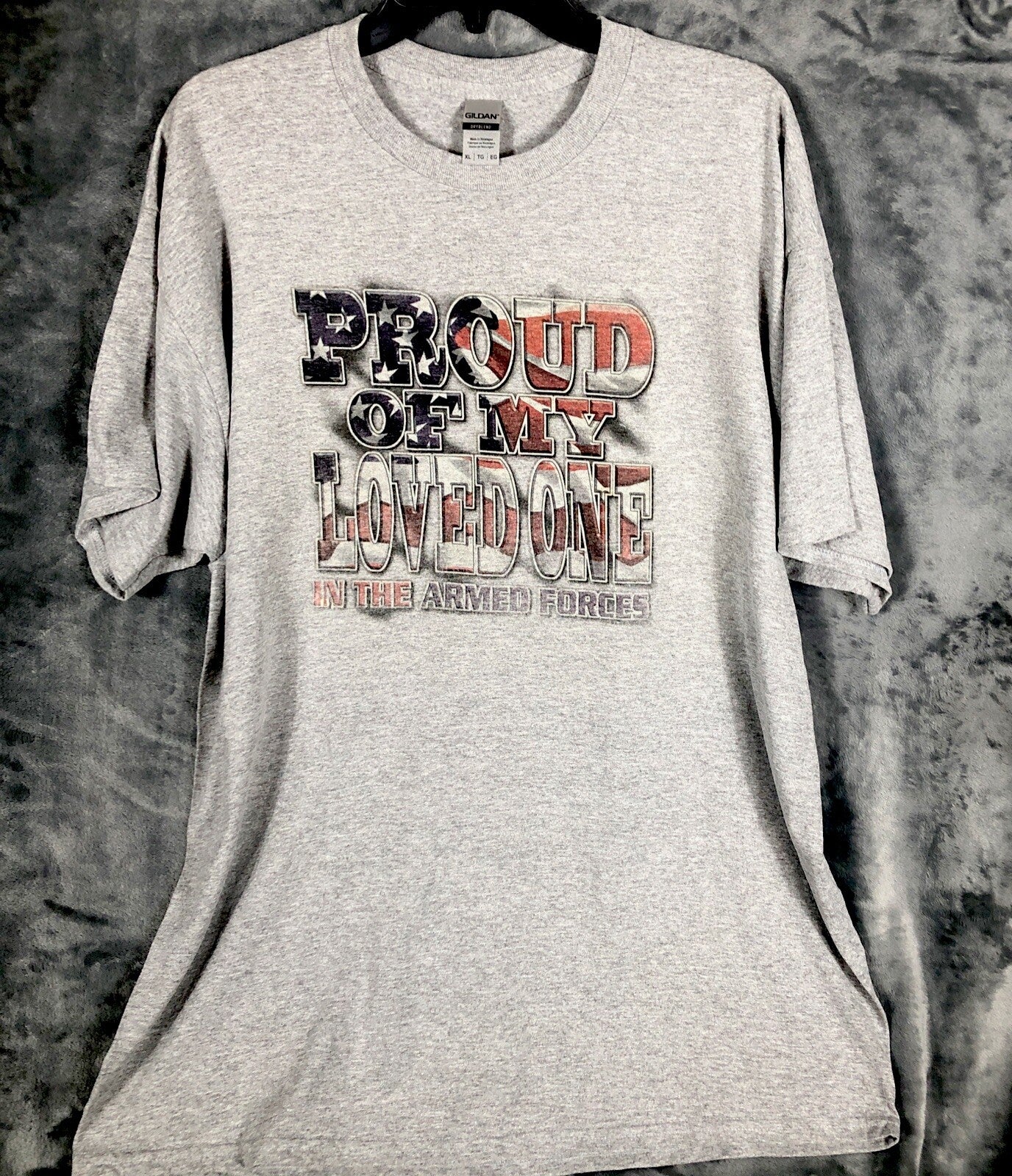 Glidan Men's T-Shirt Proud Of My Loved Ones In The Armed Forces Size Extra Large