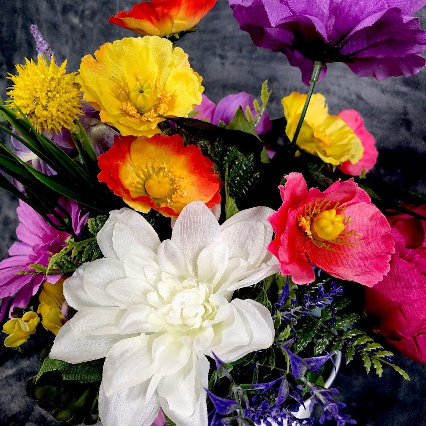 Artificial Flower Arrangement Spring Colors Floral Centerpiece Mixed Flowers