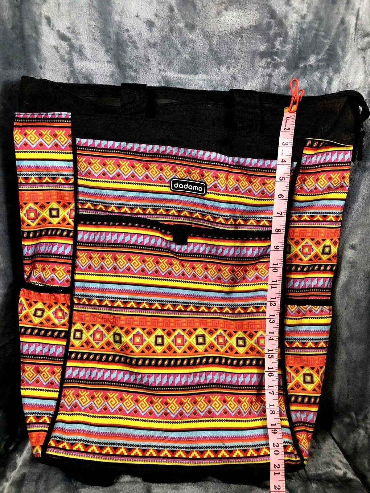 Dadamo Rolling Travel Bag With Aztec Print & Retractable Handle