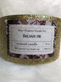 Gold Glitter Balsam Fir Scented Candle 12 Oz Sheer Elegance Candle Co. 100% Natu