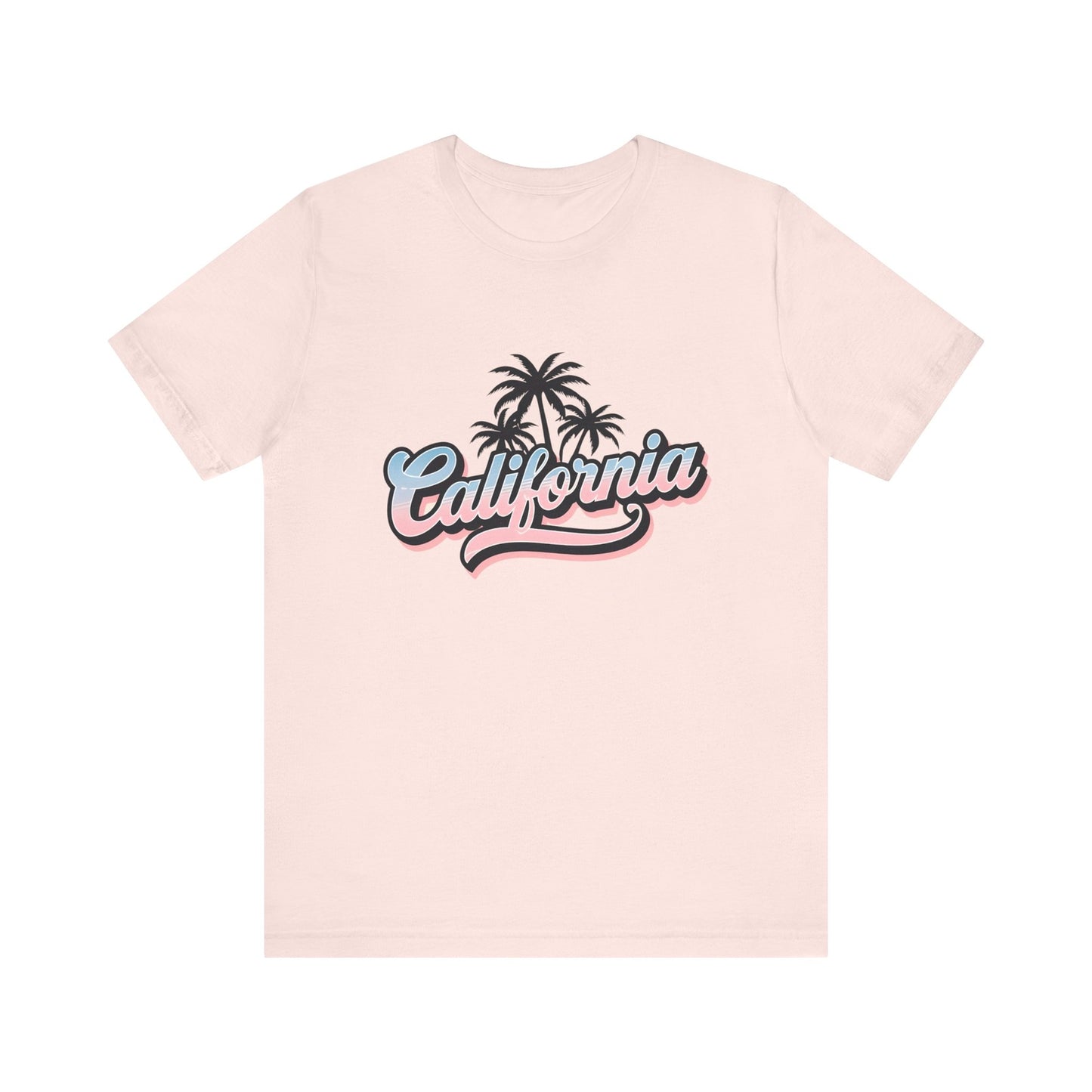 Womans T Shirt Summer California Vibes Tee Shirt Beachwear Palm Tree Top