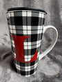 Plaid Latte Mug With Lid By Joyland - Dishwasher & Microwave Safe - 16 Oz Capaci