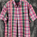 Ralph Lauren Mens M Classic fit Button Down Plaid Pinks Green