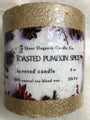 Sheer Elegance Candle Co. Toasted Pumpkin Spice Scented Candle Gold Glitter 8 Oz