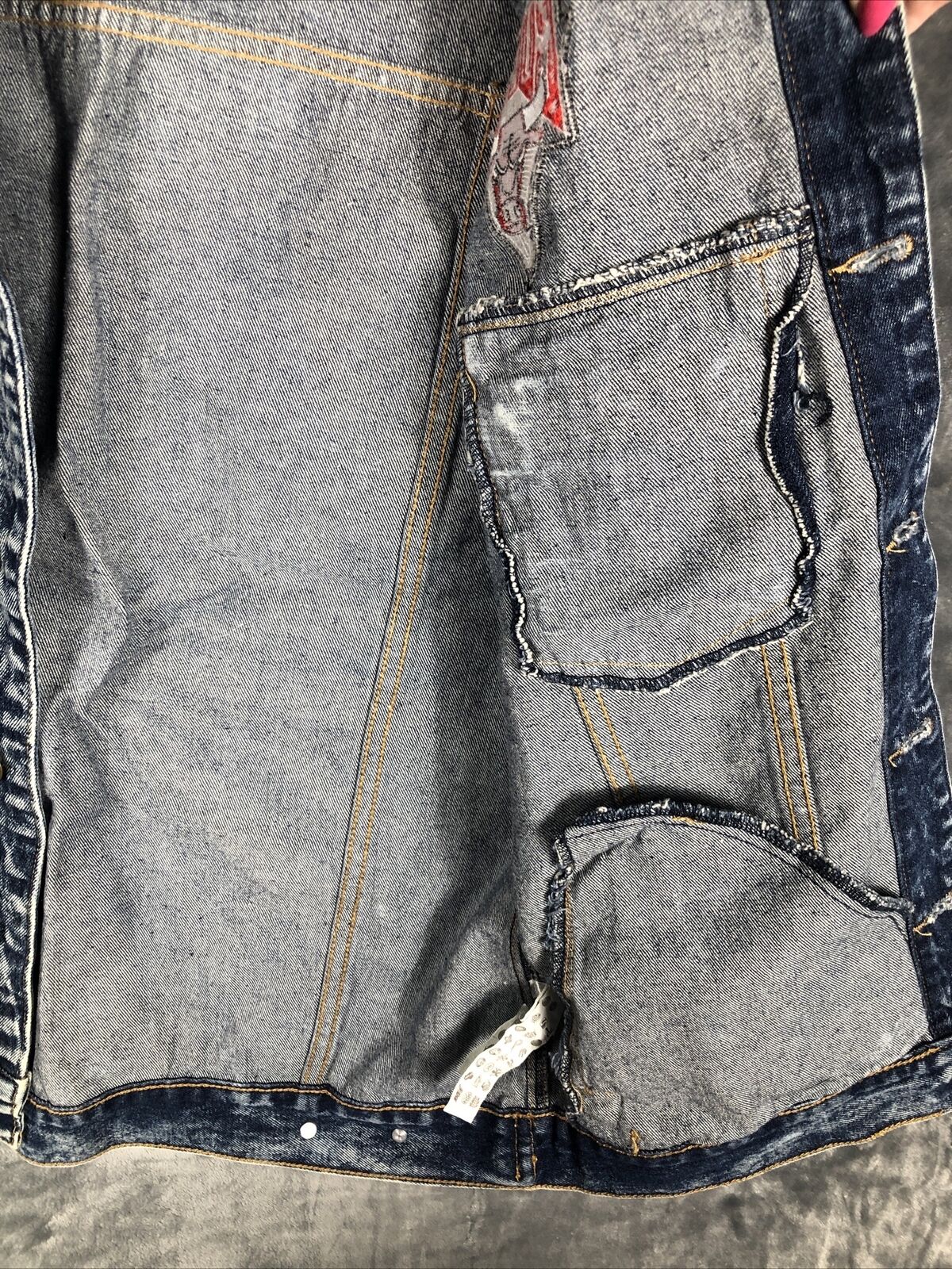 Chicago Bulls Vest Men's Denim Jean World Tour NBA Size Large Includes 2 Buttons