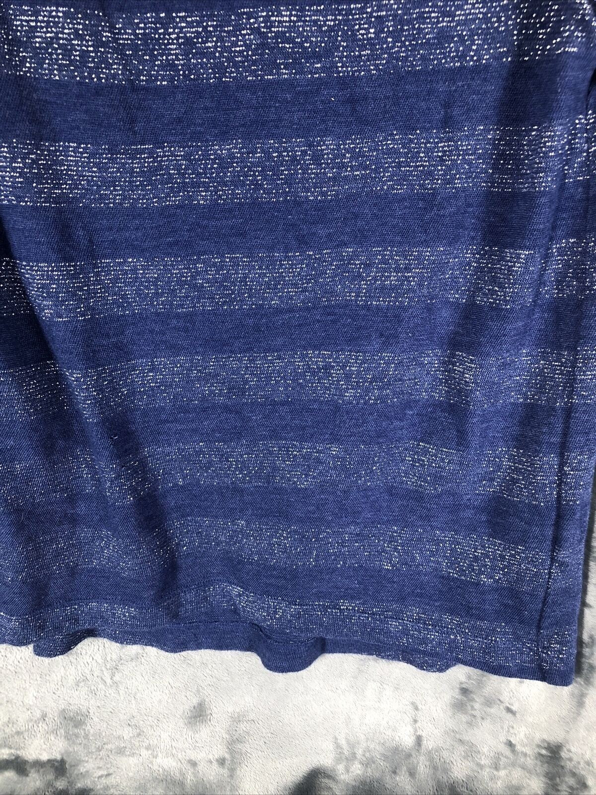 Mossimo Supply Co Long Sleeve Blue Striped Womens Shirt M/M Rayon Blend