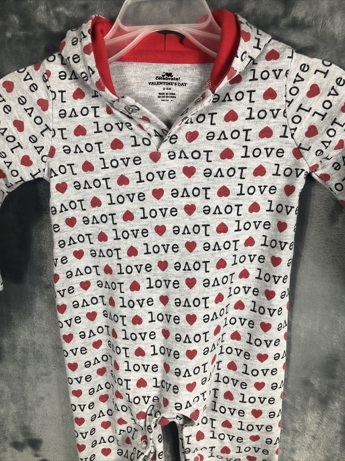 Valentine’s Day Baby 3 To 6 Months One Piece Outfit Celebrate
