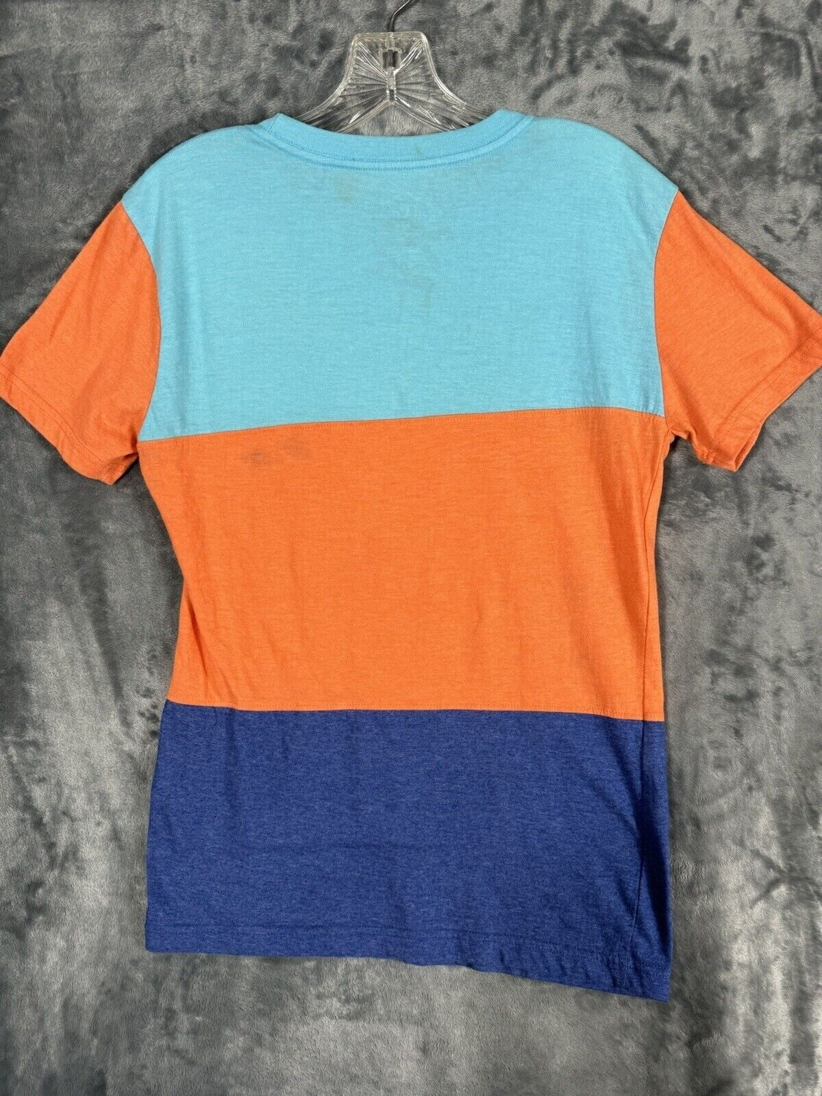 Red Cams Woman's Color Block Shirt Medium By 1931 In Blue Orange & Navy Top