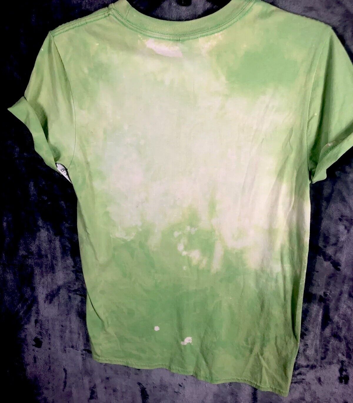 Biker T Shirt Tie Dye Bleached A Way Of Life Womens Distressed Green Small Shirt
