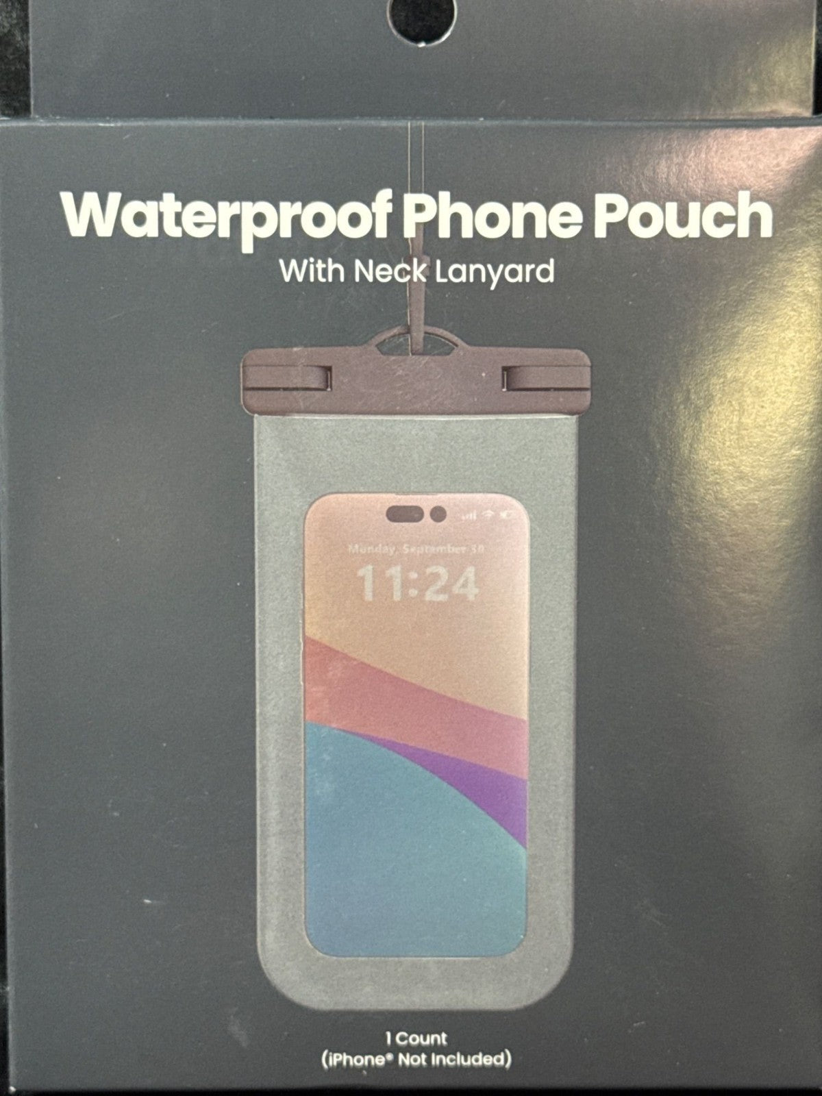 Waterproof Phone Pouch With Detachable Neck Lanyard For Devices Up To 7 Inches
