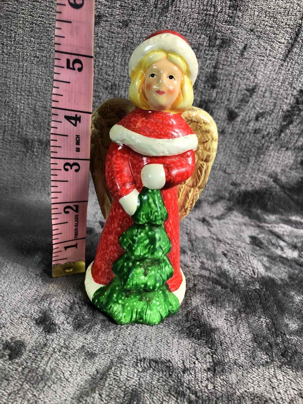 Angel With Tree Ceramic Christmas