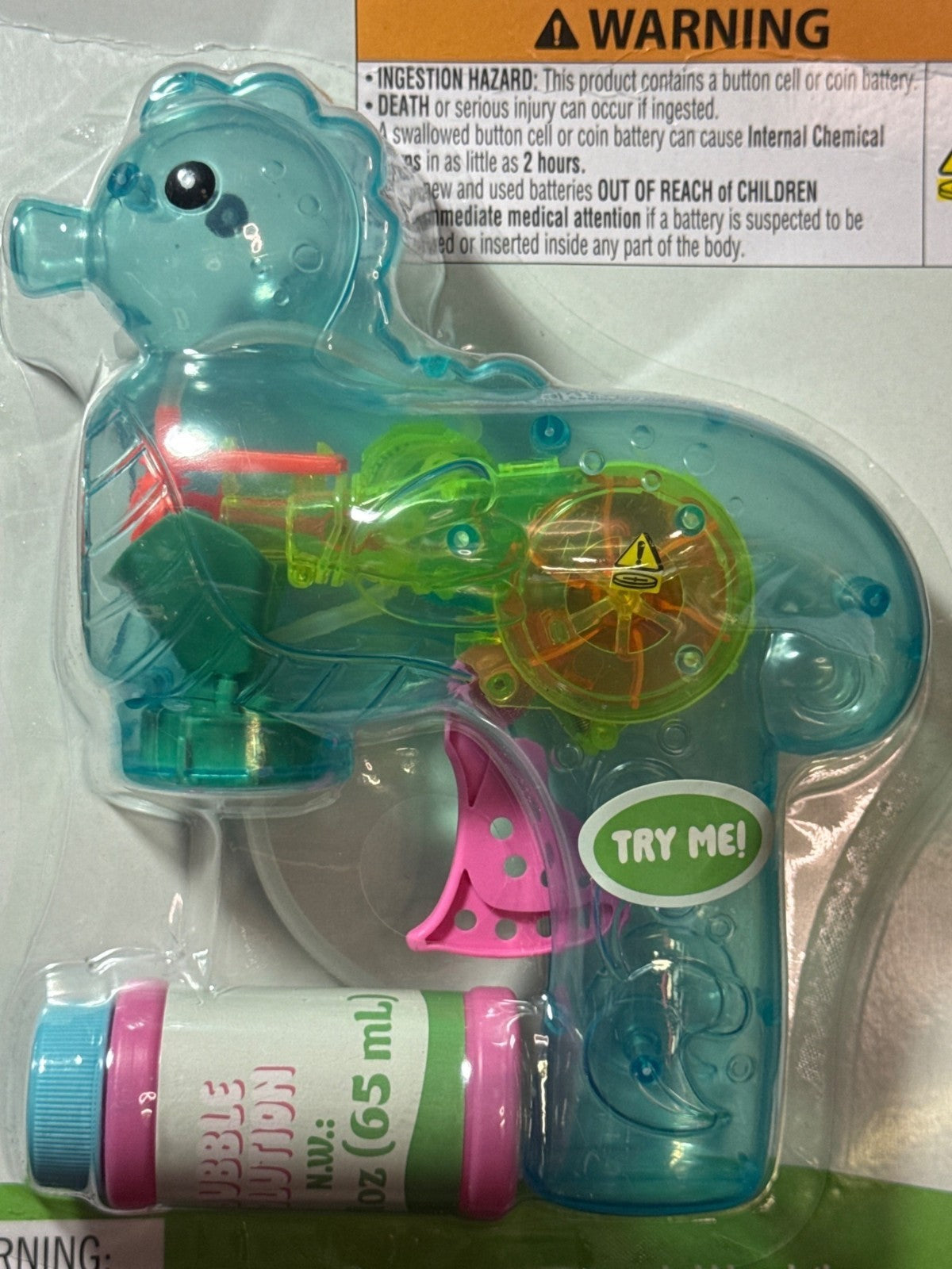 Light Up Bubble Blower Dinosaur Shaped Toy With Bubble Solution 65ml For Kids Ag