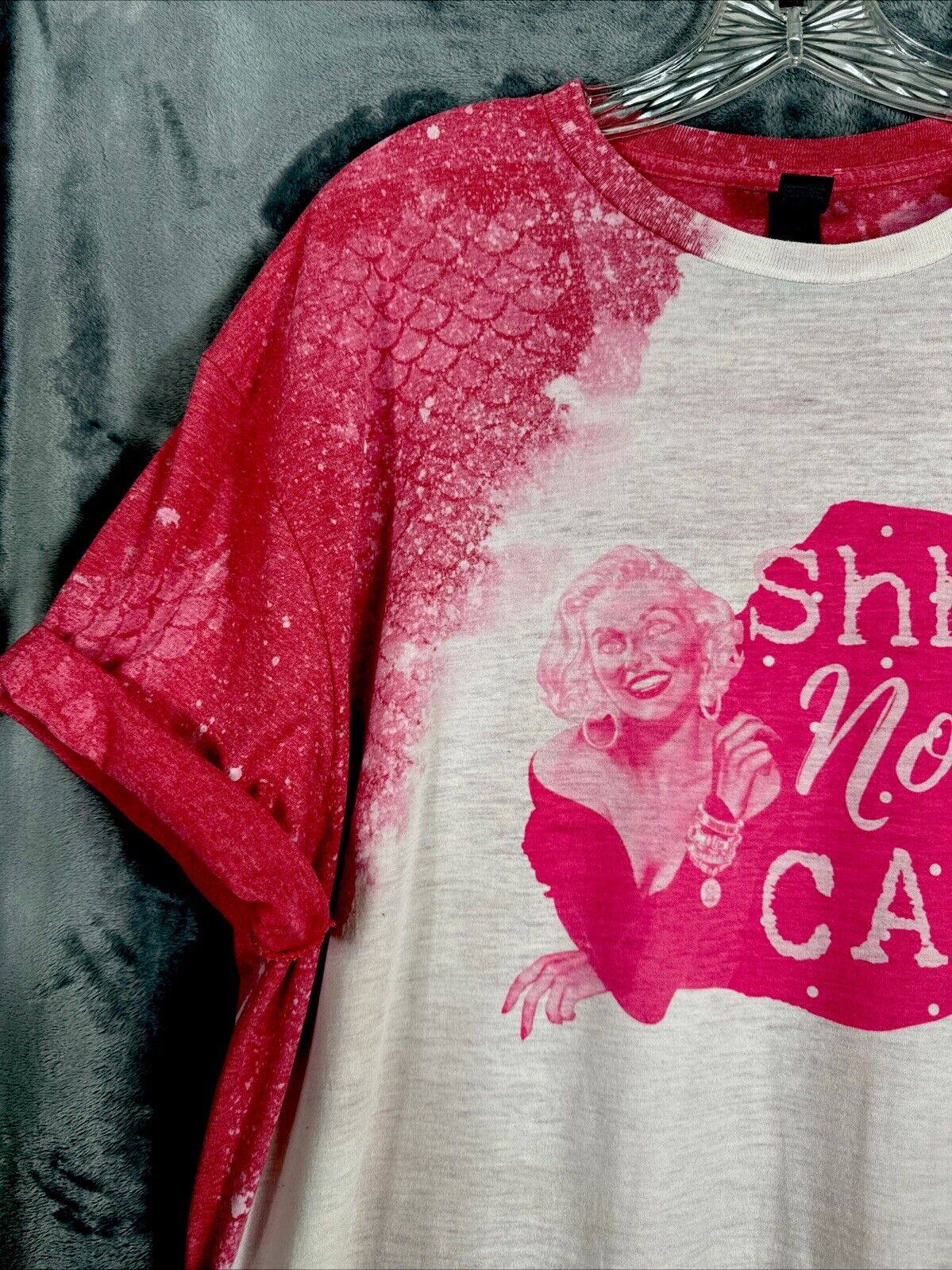Womens Shhhh No One Cares Tshirt Rude Sarcastic Insult Quote Funny Saying X L