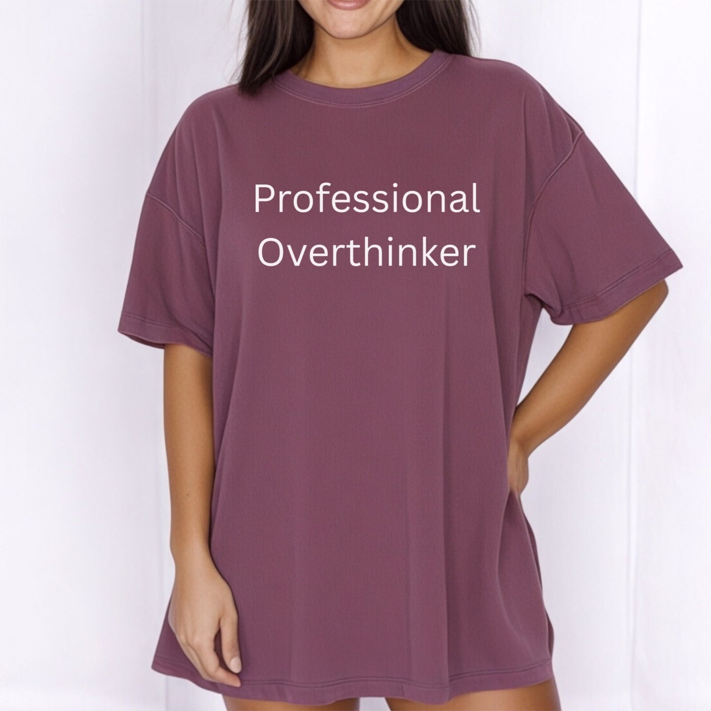 Womans T Shirt Professional Overthinker Top Mom Shirt, Cute Mom Shirt