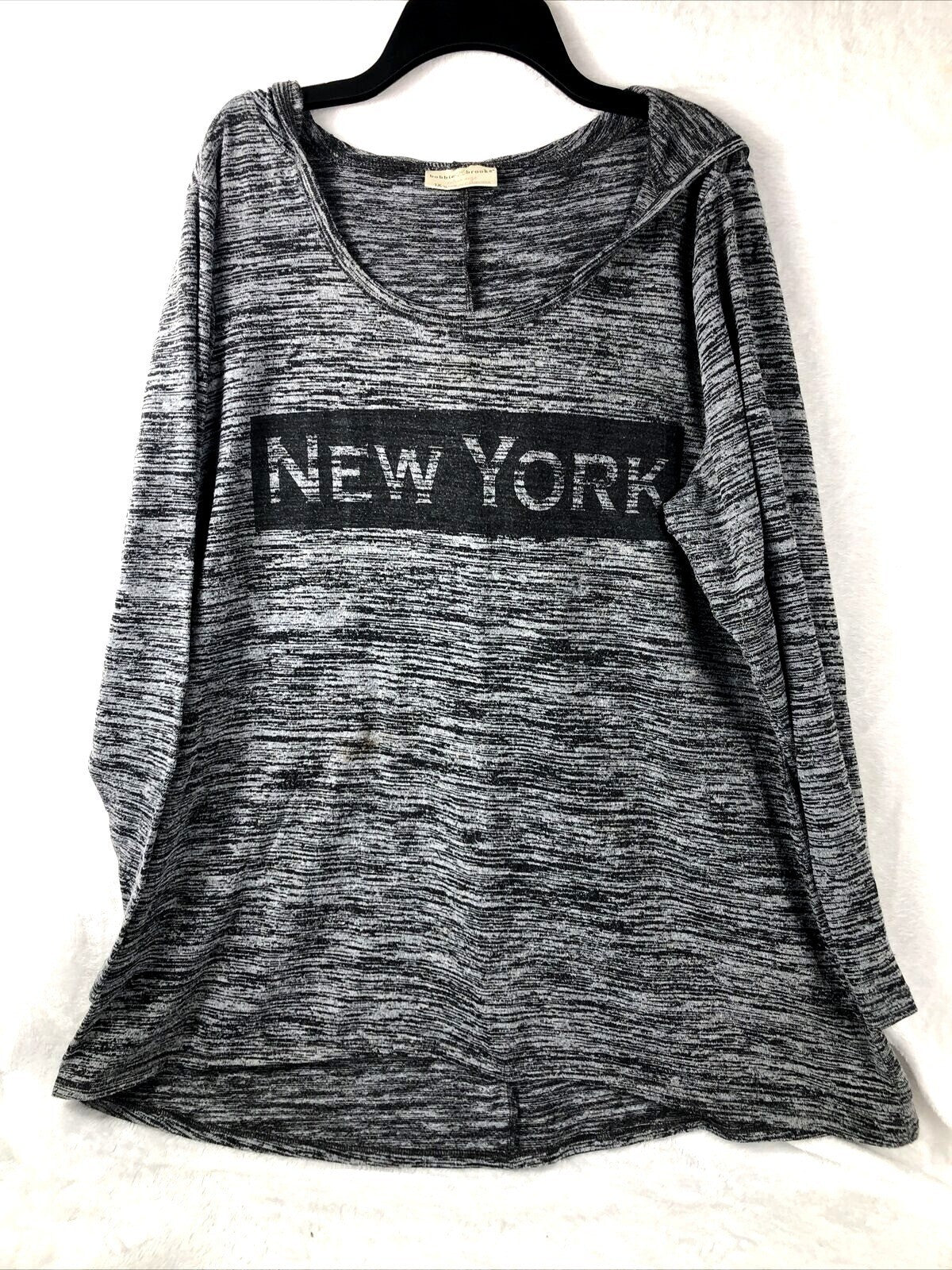 Bobbie Brooks New York Graphic Plus Size 1X Long Sleeve Top