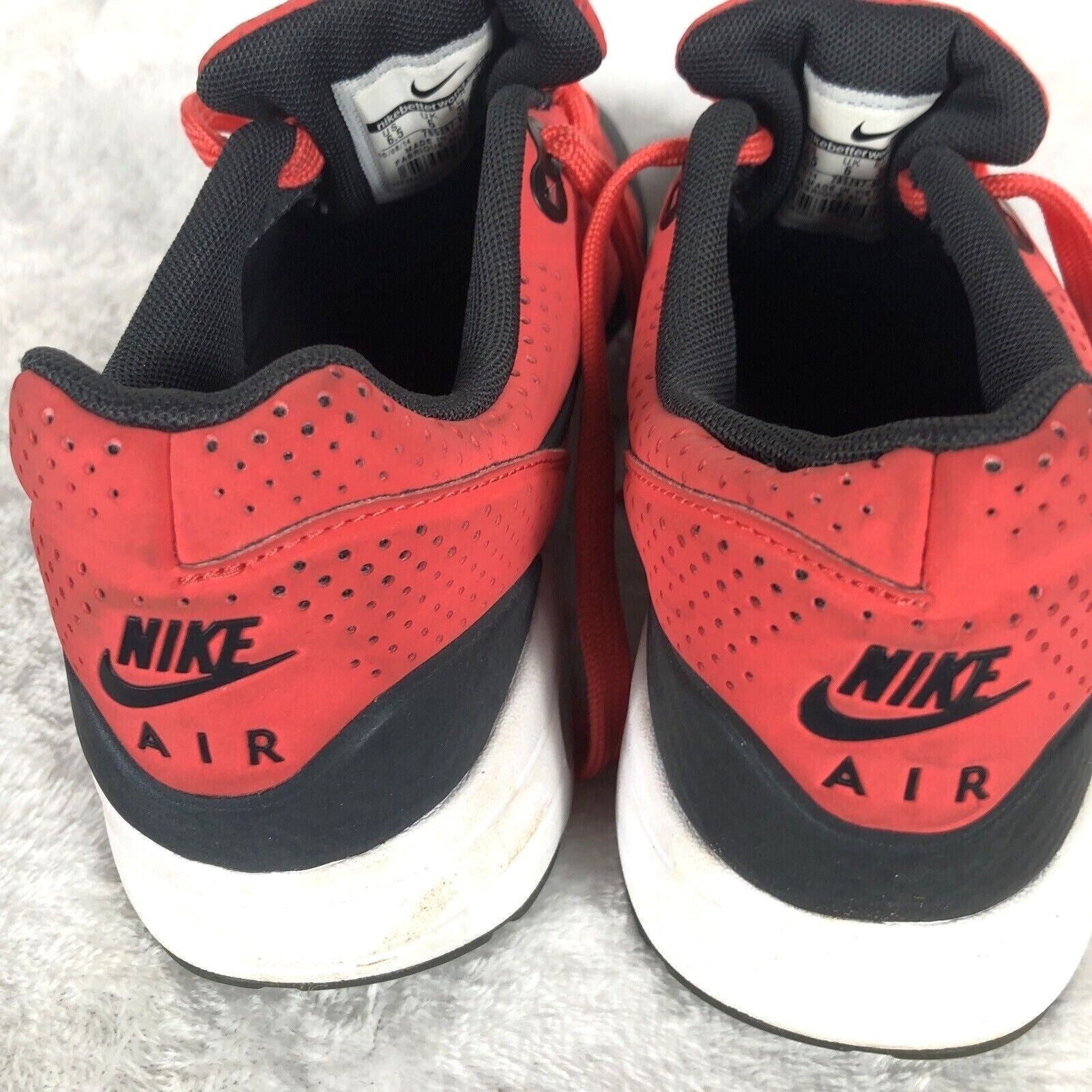 Nike Air Max Shoes Red & Black Perforated Sneakers