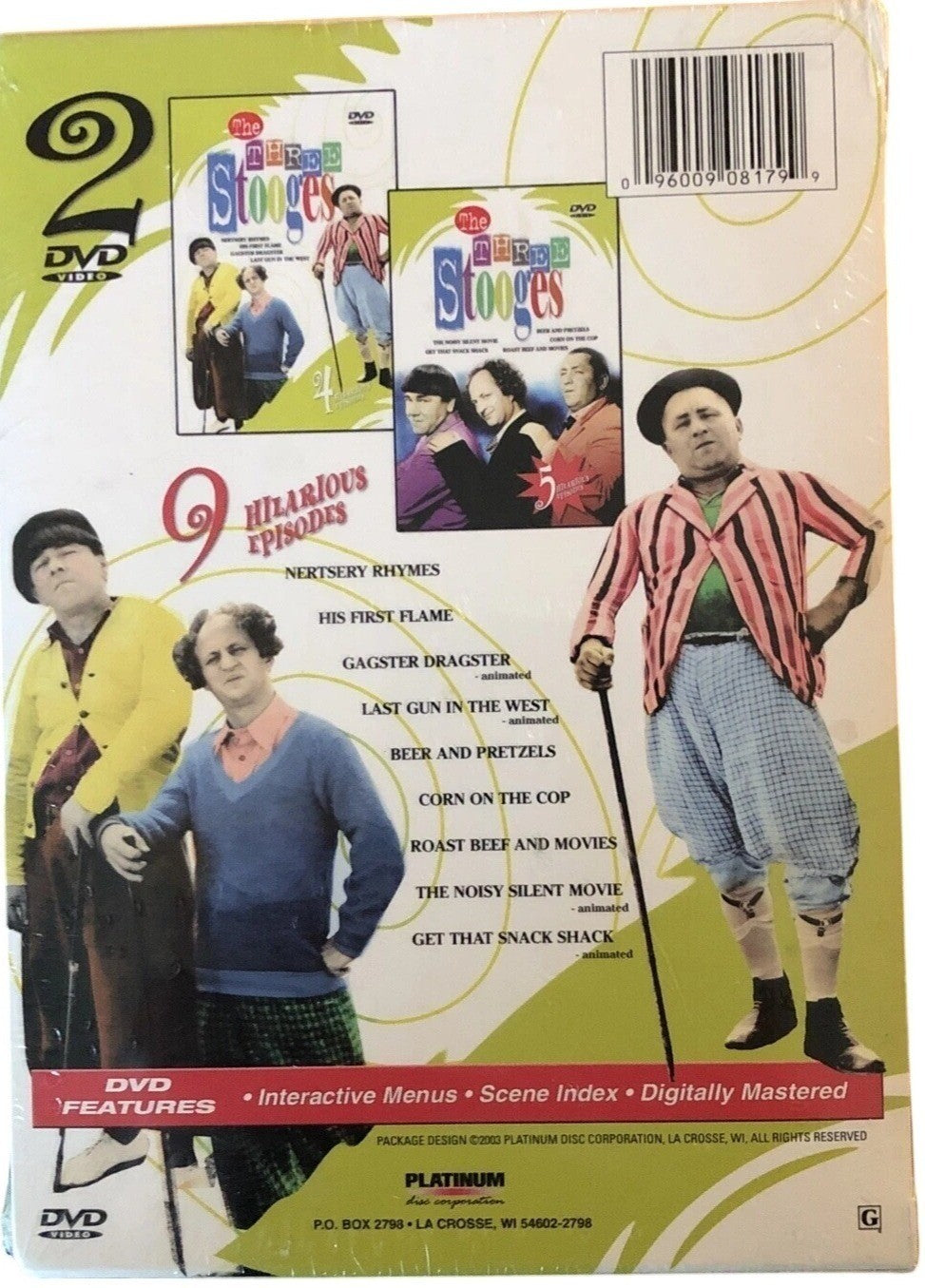 The Three Stooges DVD 2-Disc Set – 9 Classic Hilarious Episodes – Comedy Legends