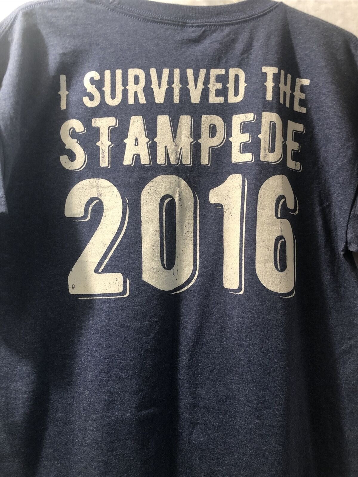 NJAS VXL "I Survived The Stampede 2016" T-Shirt Crewneck Blue/Gold