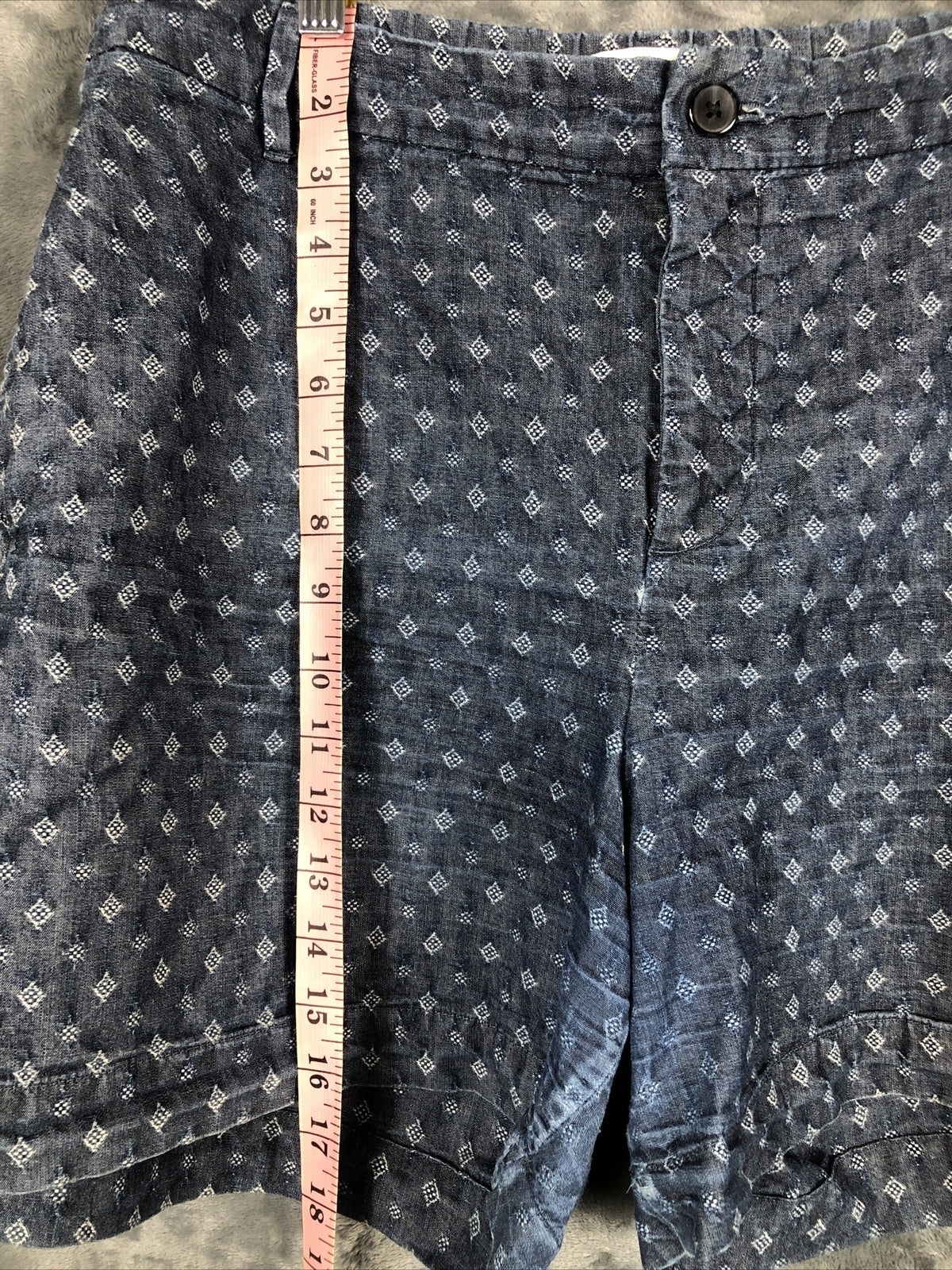 Croft & Barrow Womens Size 18 Blue Patterned Cotton Shorts