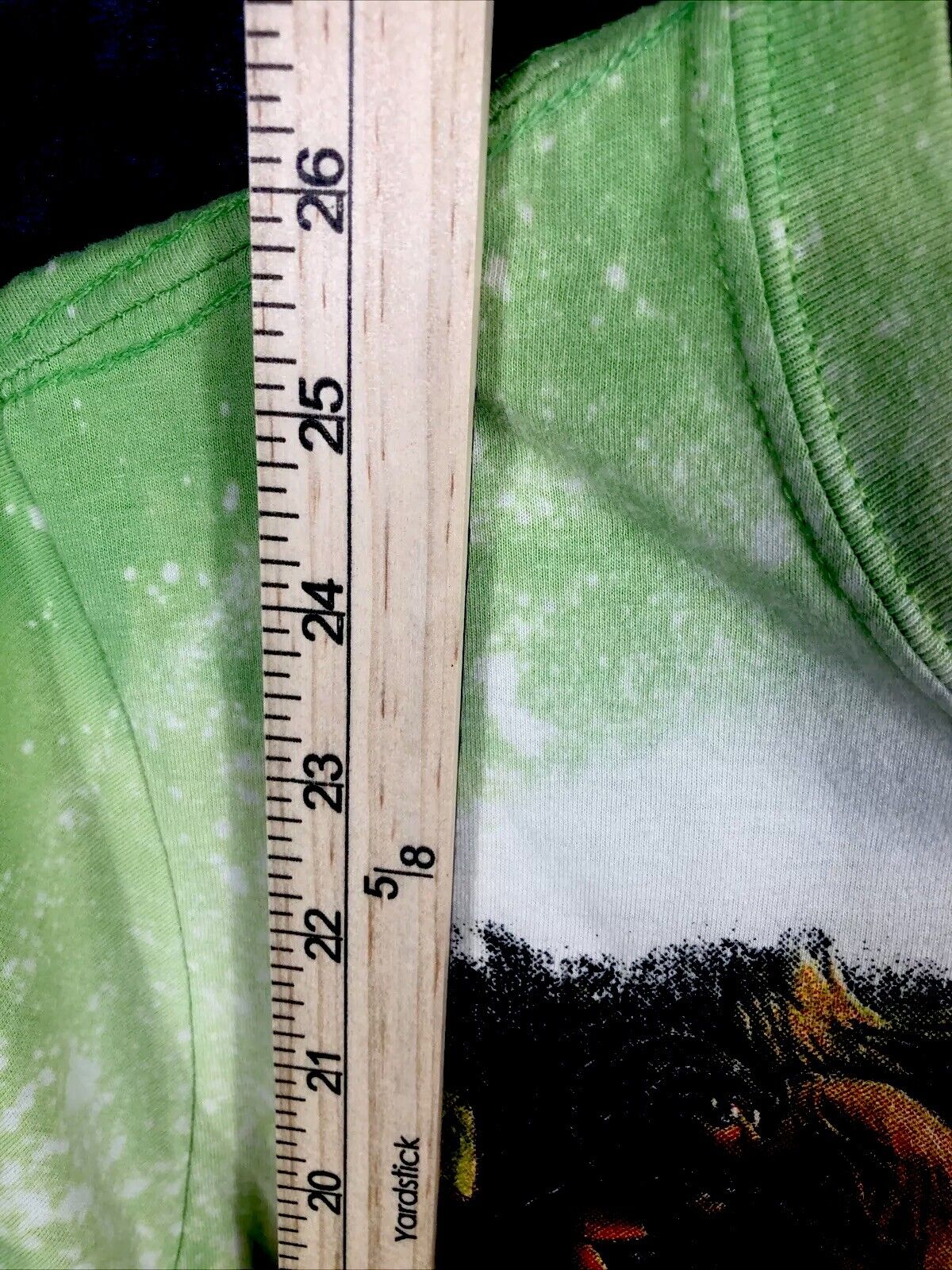 Biker T Shirt Tie Dye Bleached A Way Of Life Womens Distressed Green Small Shirt