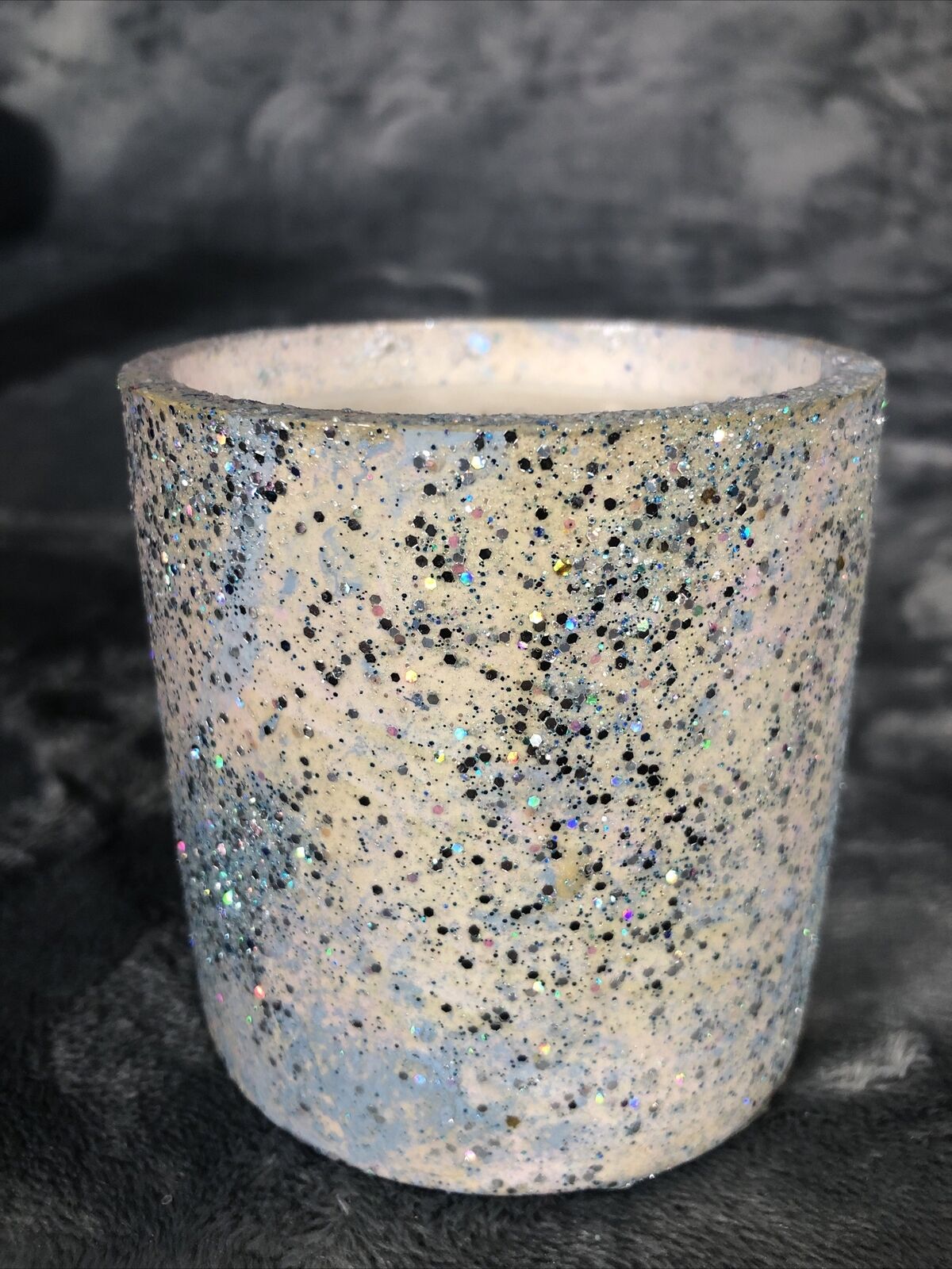 Candle Vanilla And Cashmere Handmade Concrete Vessel Hand Poured 