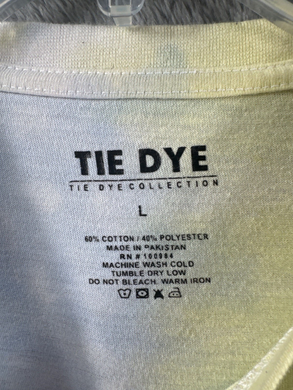 Tie Dye T-Shirt With Moon & Palm Tree Graphic  Short Sleeve