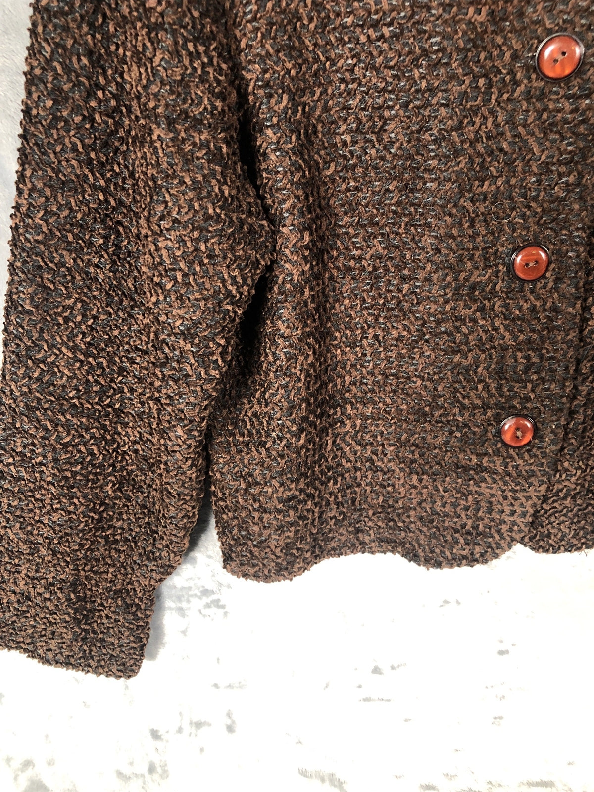 First Options Women’s Jacket Brown Button Up Adult Size Medium