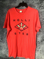 Hollister Red Graphic Tee XL Cotton/Polyester Mens Casual T-Shirt