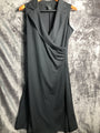 Express Women’s Dress  Black V Neck 7/8