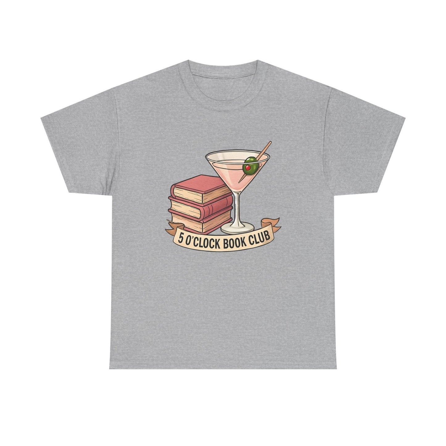 Womans T Shirt 5 O'Clock Book Club Shirt Funny Reading & Wine Book Lover Gift