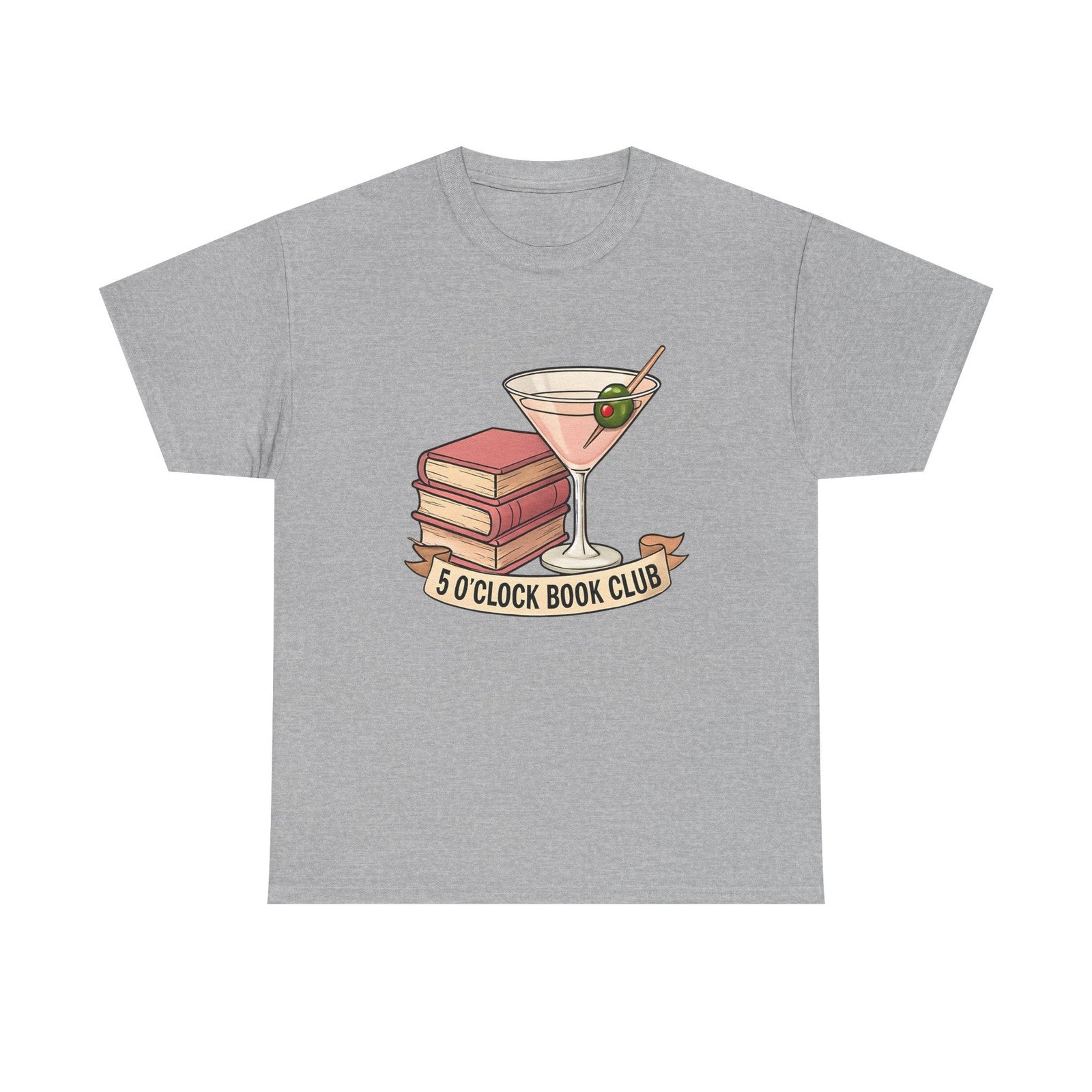 Womans T Shirt 5 O'Clock Book Club Shirt Funny Reading & Wine Book Lover Gift