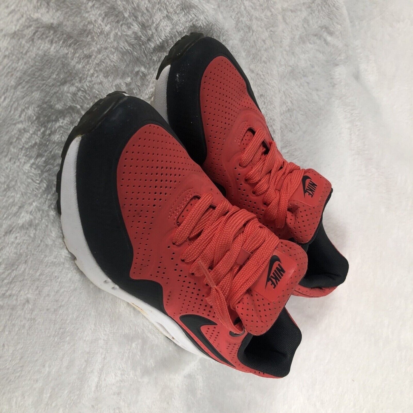 Nike Air Max Shoes Red & Black Perforated Sneakers