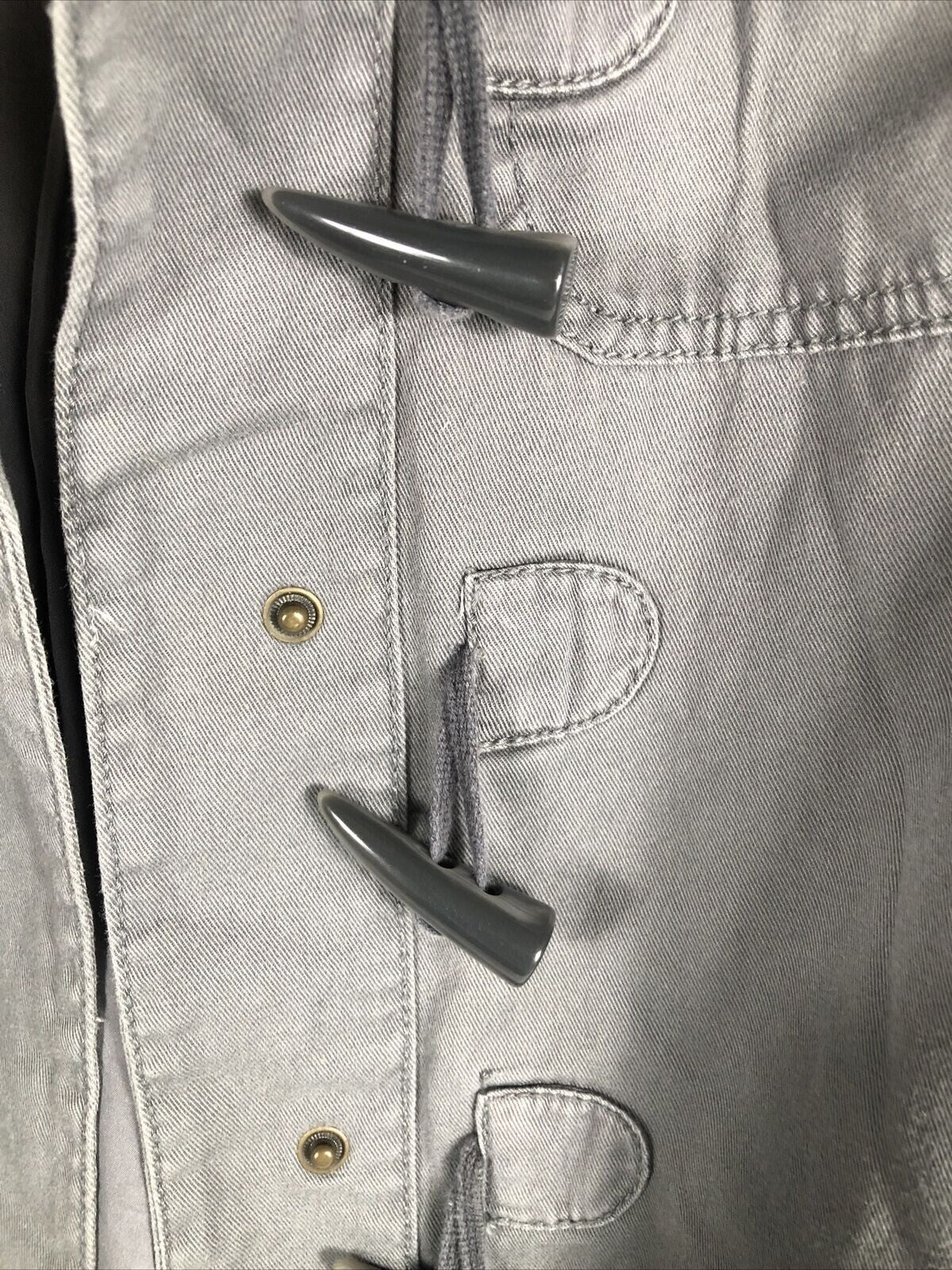 Mossimo Womens Hooded Jacket Gray Coat Adult Medium Jacket With Hood