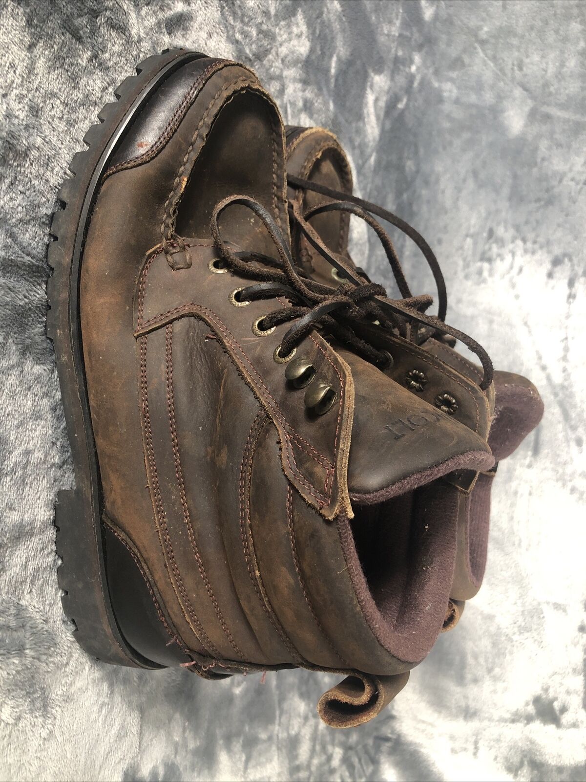 VINTAGE RJ Colt Men's 90s Nomad Boot Casual Lace Brown Leather Cheyenne