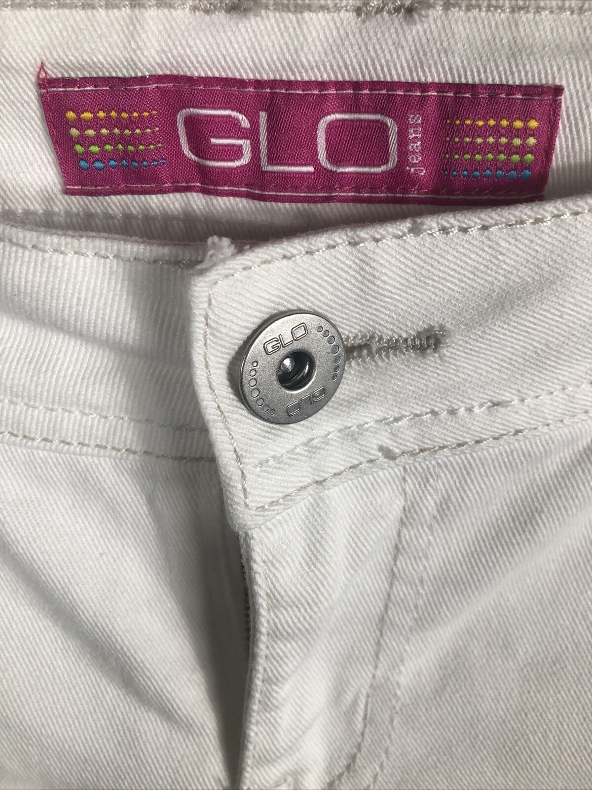 Glo White Studded Jeans Pocket Girls Junior Size 5 Pants