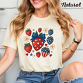 Womens Shirt 4th of July Strawberry & Croquet T-Shirt Patriotic Independence Day