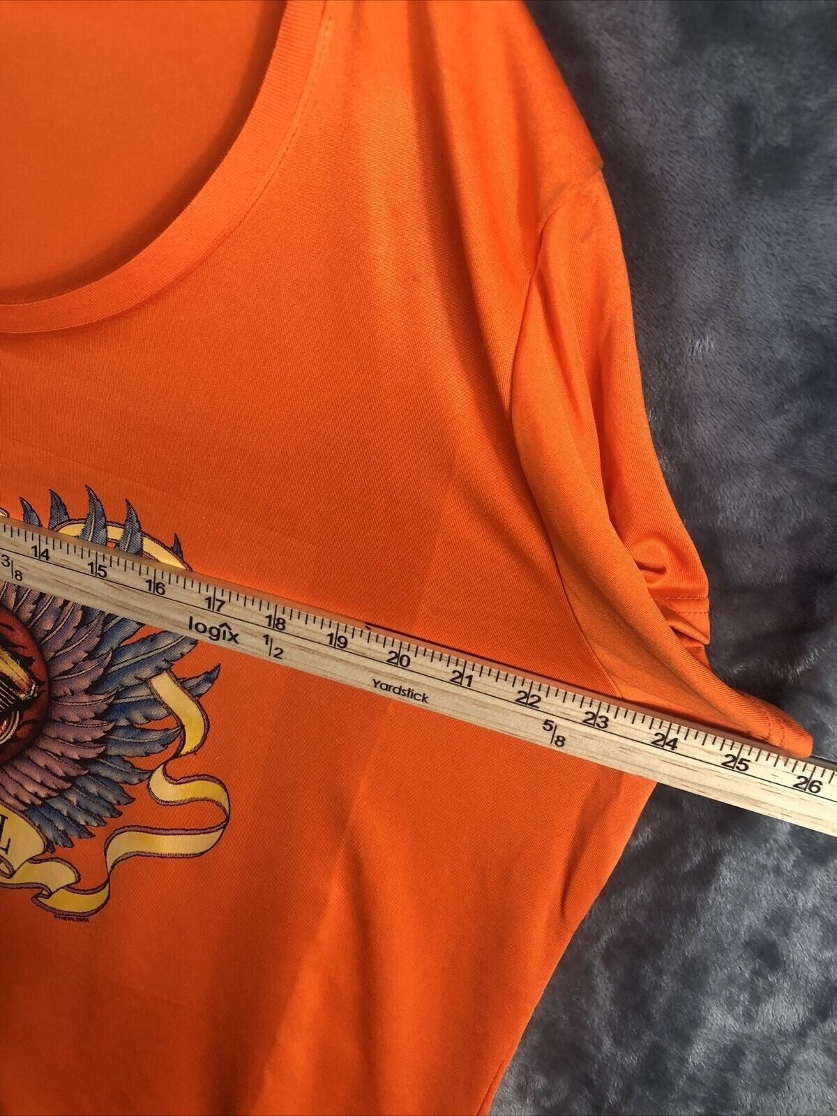Womans T Shirt Biker Heart And Soul Orange Gildan Shirt