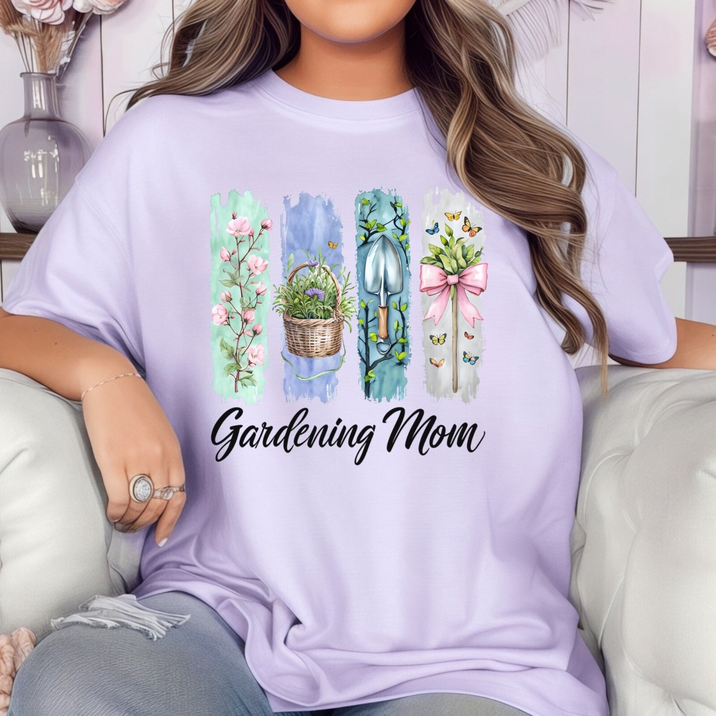 Gardening Mom T-shirt, Botanical Mother Tee, Plant Lover Shirt, Floral Gardener