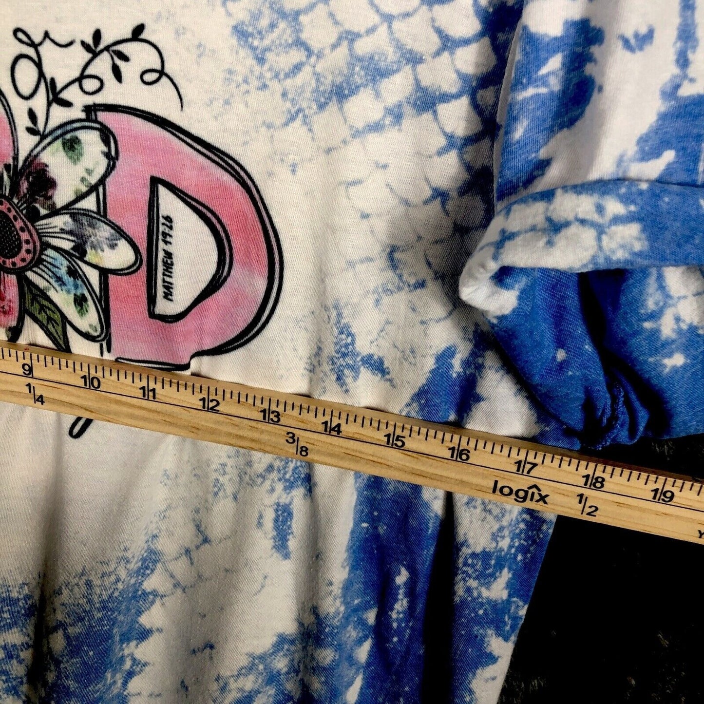 Womans Christian Shirt "With God All Things Are Possible" Top Tie-Dye T-Shirt