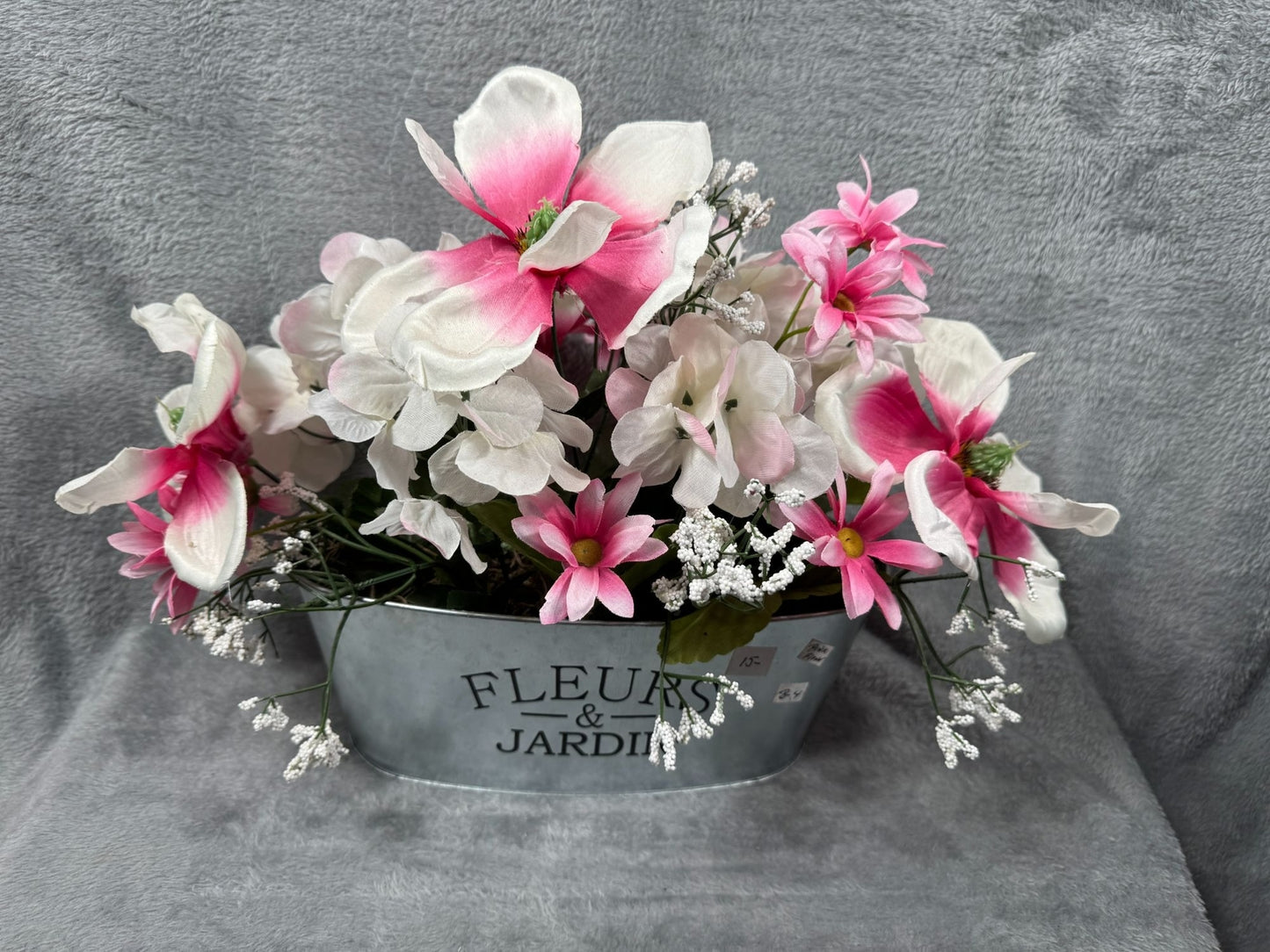 Spring & Summer Flower Arrangement Artificial Flower Pink & White Floral