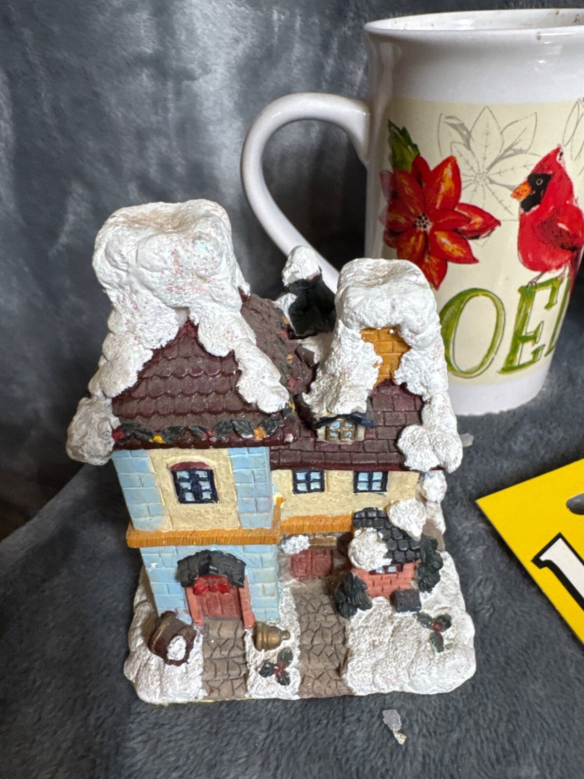 Christmas Holiday Angel Figurines & Grinch Star Ornament Gift Set Noel Cup