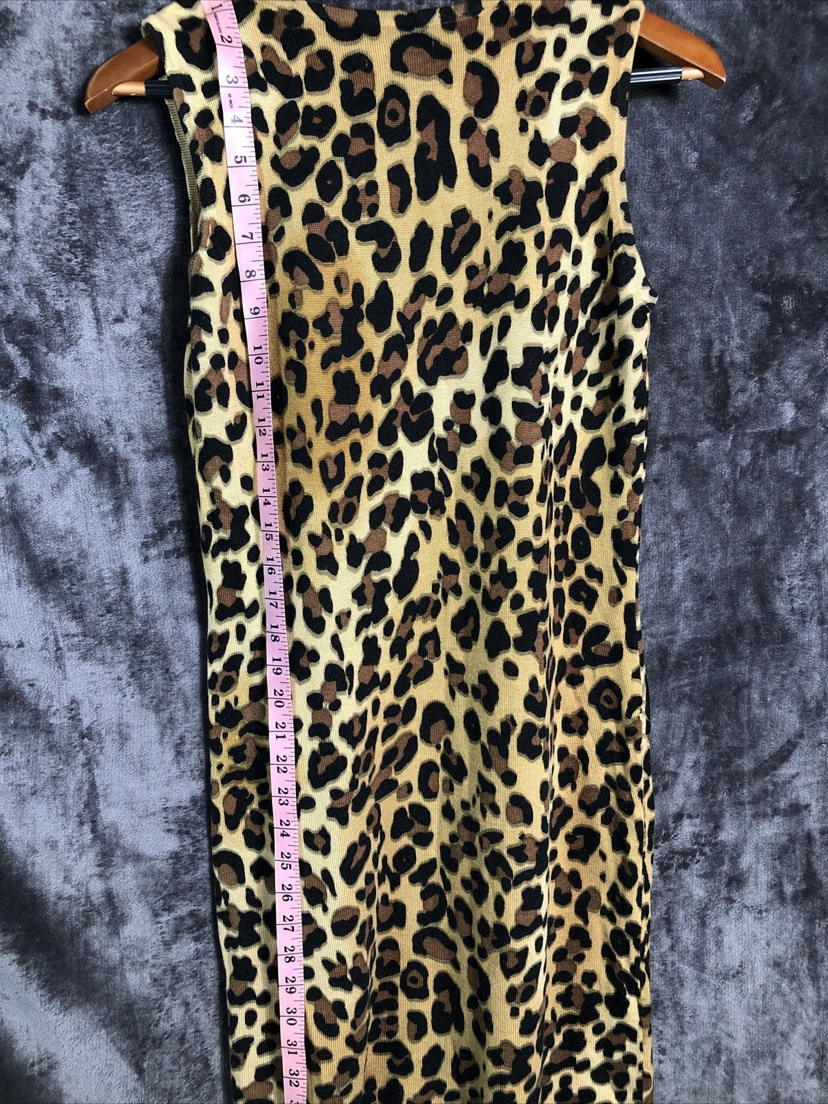 Calvin Klein Woman's Dress Leopard Sleeveless Size Medium